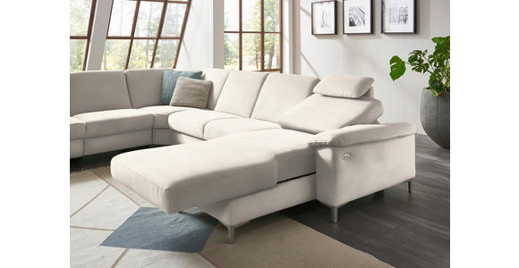 WOHNLANDSCHAFT in Chenille Naturfarben - Alufarben/Naturfarben, Design, Textil/Metall (265/333/170cm) - Dieter Knoll