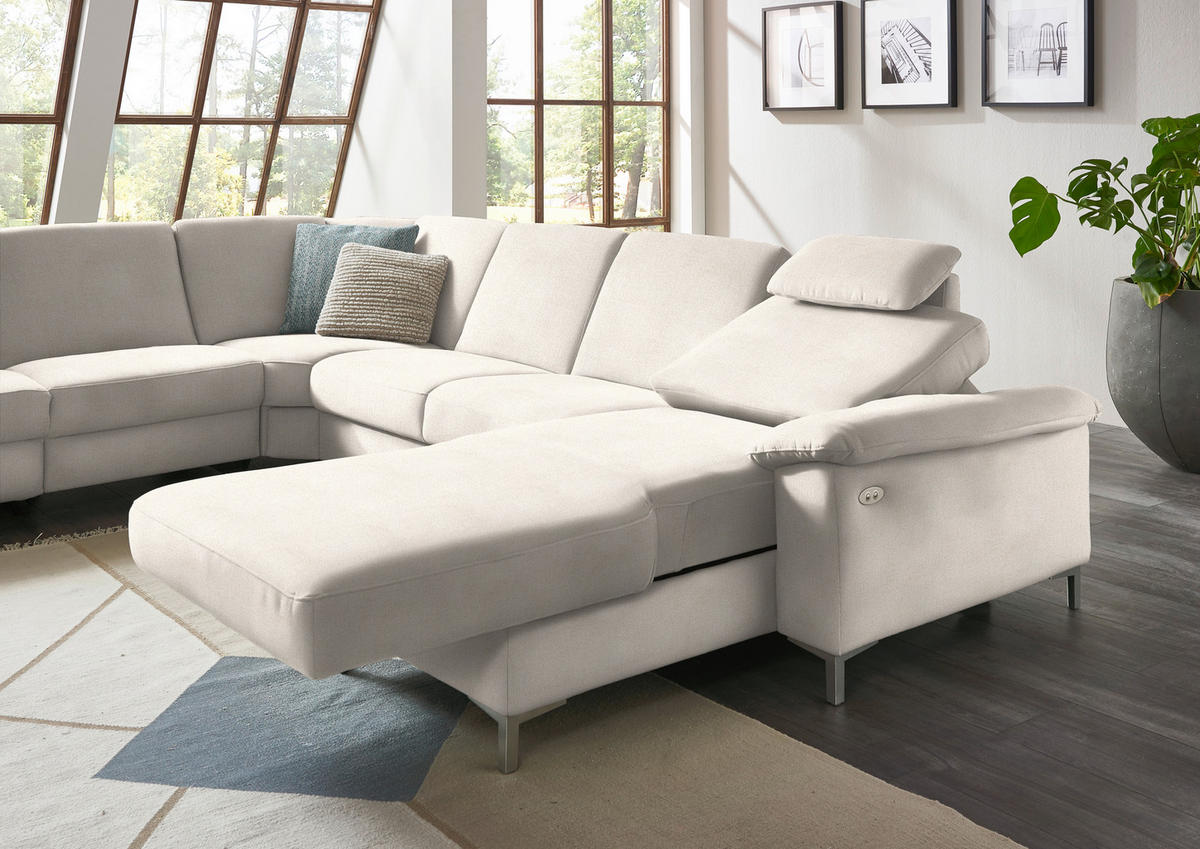 WOHNLANDSCHAFT in Chenille Naturfarben  - Alufarben/Naturfarben, Design, Textil/Metall (265/333/170cm) - Dieter Knoll