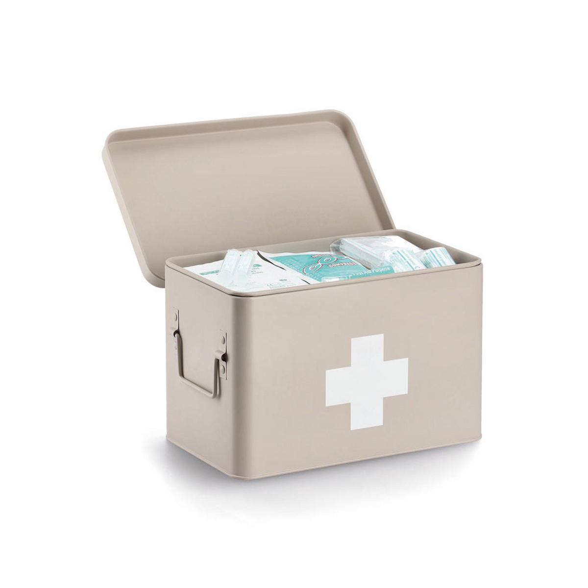 MEDIZINBOX - Beige, Basics, Metall (32/20/21cm) - Zeller Present