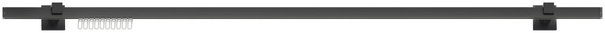 VORHANGSTANGENSET 200 cm  - Schwarz, Design, Metall (200cm) - Homeware