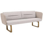 SITZBANK 224/91/69 cm Flachgewebe Hellgrau, Beige massiv Holz  - Eichefarben/Beige, Design, Holz/Textil (224/91/69cm) - Valnatura