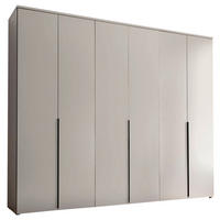 DREHTÜRENSCHRANK 270/225/52 cm,  in Kaschmir, 6 Tür(en)  - Kaschmir/Schwarz, MODERN, Holzwerkstoff/Kunststoff (270/225/52cm) - MID.YOU