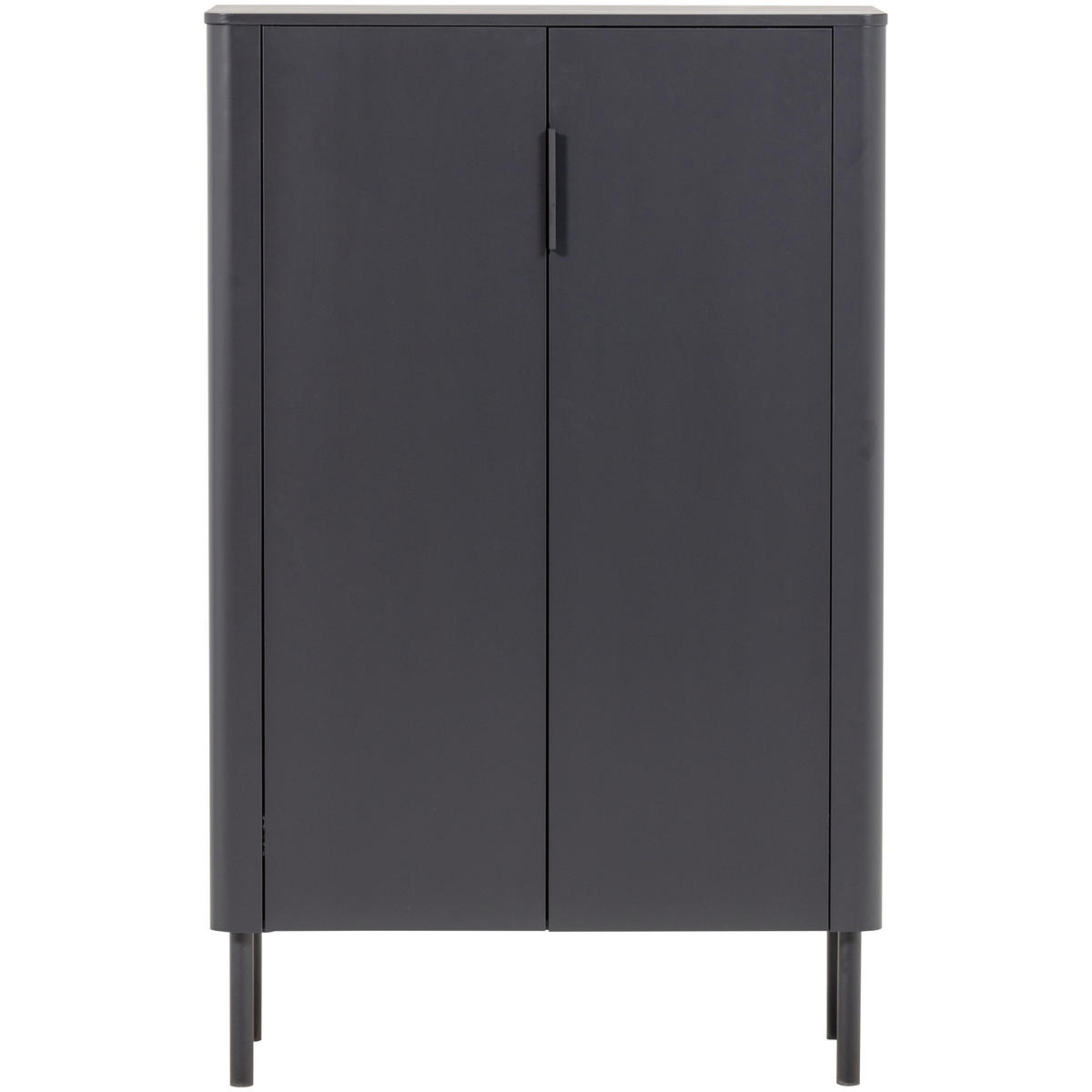 SCHUHSCHRANK Gunnar  in 85/135/39 cm  - Schwarz, Design, Holz/Metall (85/135/39cm) - Livetastic