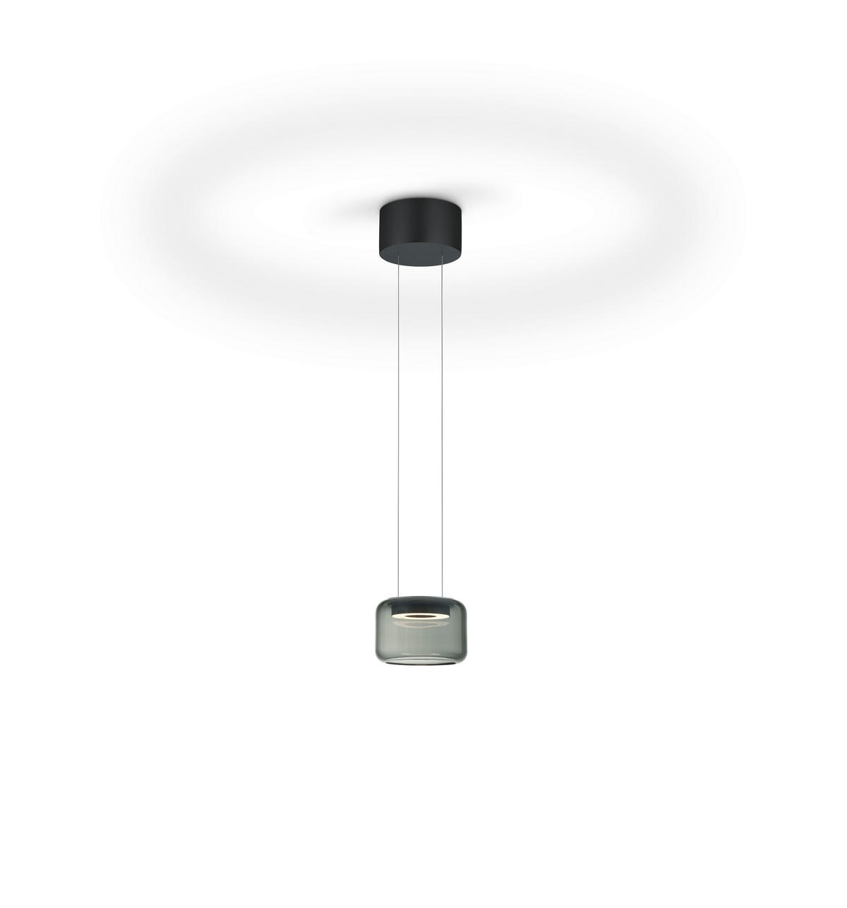 LED-HÄNGELEUCHTE SIDRA-1   - Schwarz, Design, Metall (170cm) - GKS Knapstein