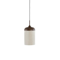 HÄNGELEUCHTE Dania 16/16/31 cm   - Creme/Braun, Design, Textil/Metall (16/16/31cm) - Light & Living