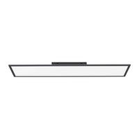 LED-DECKENLEUCHTE Flat 100/25/5,3 cm   - Schwarz, Basics, Kunststoff/Metall (100/25/5,3cm) - Just Light