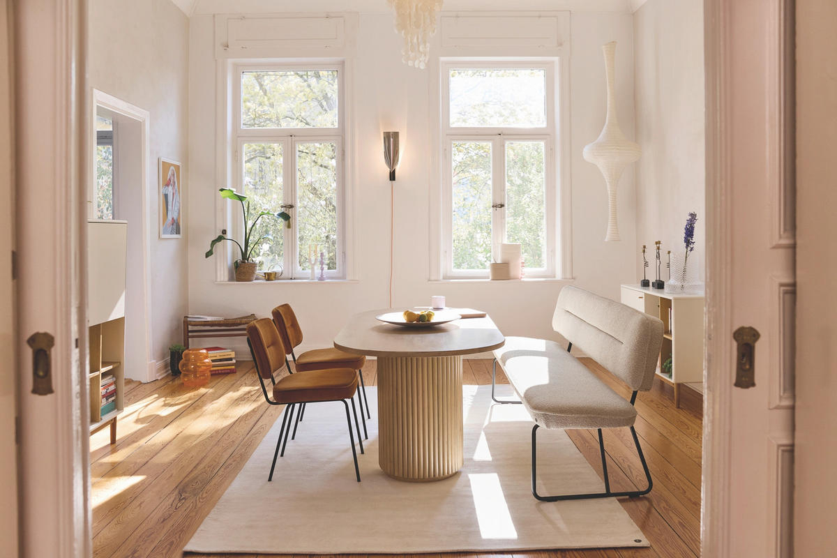 ESSTISCH 180/90/73 cm Echtholz  Holz rechteckig Naturfarben  - Naturfarben, MODERN, Holz (180/90/73cm) - MID.YOU