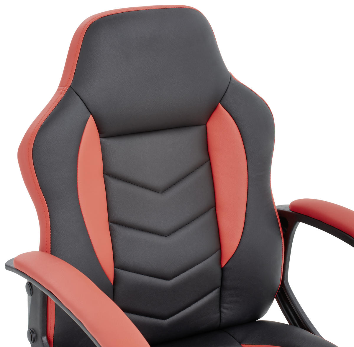 GAMING STOL umetna masa, tekstil rdeča, črna  - rdeča/črna, Design, umetna masa/tekstil (54/93-103/54cm) - Xora