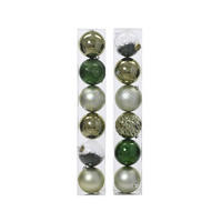 JULGRANSKULOR SET 6 delar  - grön, Klassisk, plast (15/15/15cm)