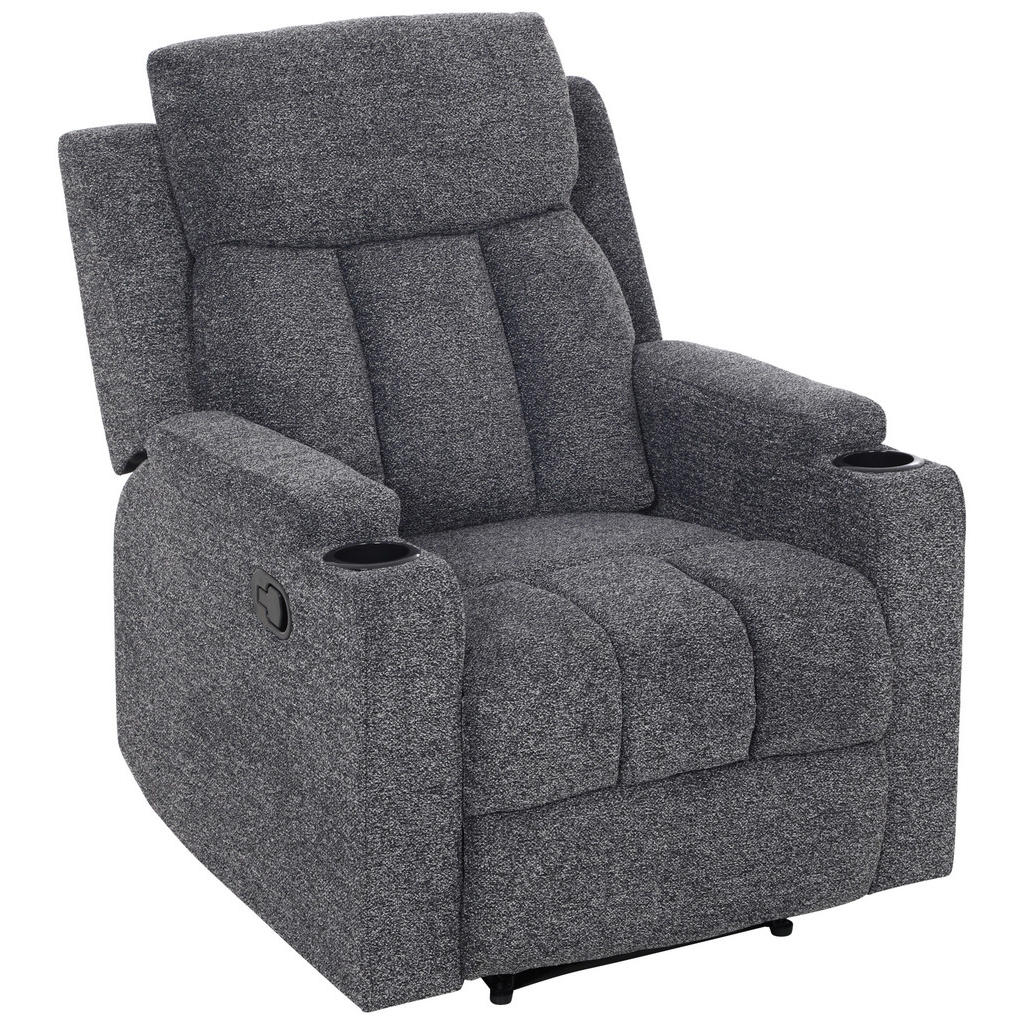 MID.YOU TELEVIZNÍ KŘESLO, textil, šedá