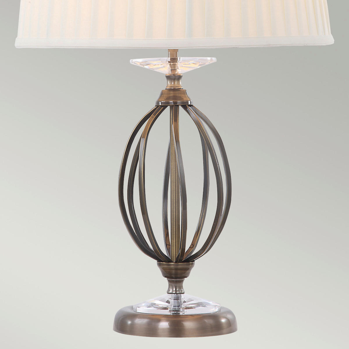 TISCHLEUCHTE - Messingfarben, Konventionell, Textil/Metall (36/58cm) - Elstead Lighting