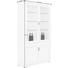 VITRINE in furniert, massiv Kirschbaum, Linde Creme - Silberfarben/Creme, LIFESTYLE, Glas/Holz (127/42/213cm) - Selva VITRINE in furniert, massiv Kirschbaum, Linde Creme - Silberfarben/Creme, LIFESTYLE, Glas/Holz (127/42/213cm) - Selva