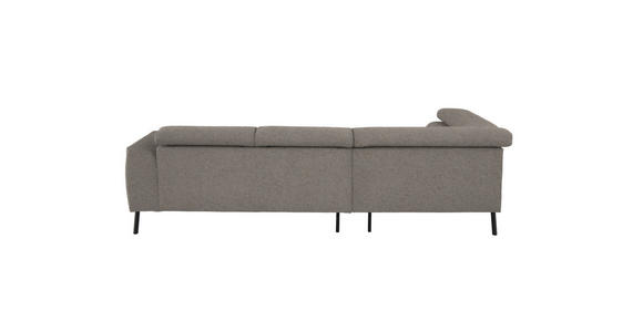 ECKSOFA in Webstoff Greige 205/280 cm - Greige/Schwarz, Design, Textil/Metall (205/280cm) - Xora