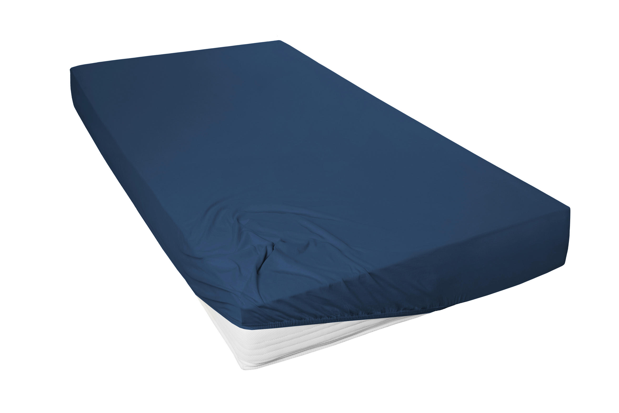 SPANNLEINTUCH 150/200 cm Jersey  - Dunkelblau, Basics, Textil (150/200cm)