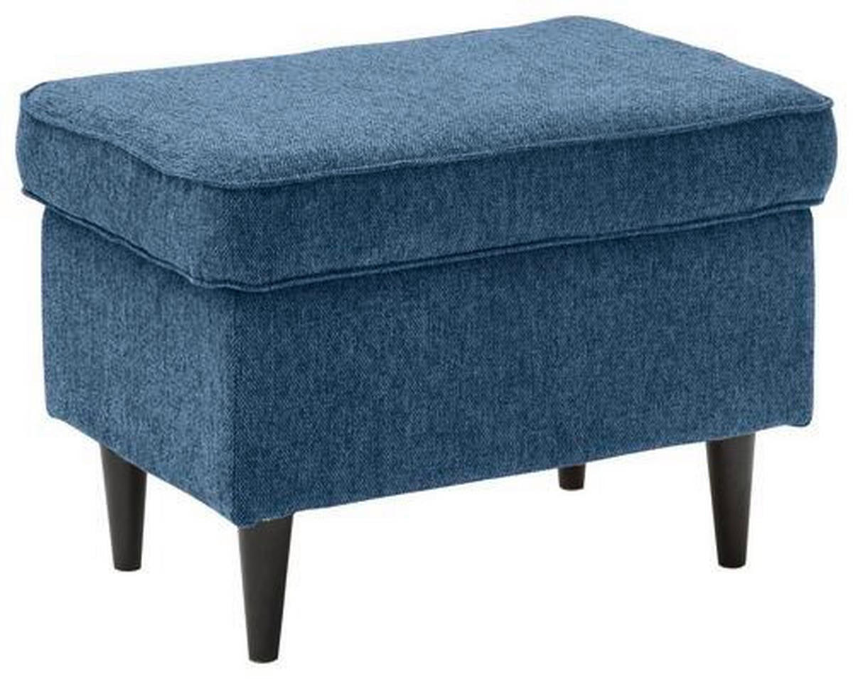 HOCKER in Textil, Holzwerkstoff Dunkelblau  - Schwarz/Dunkelblau, Basics, Holzwerkstoff/Textil (63/43/42cm) - MID.YOU