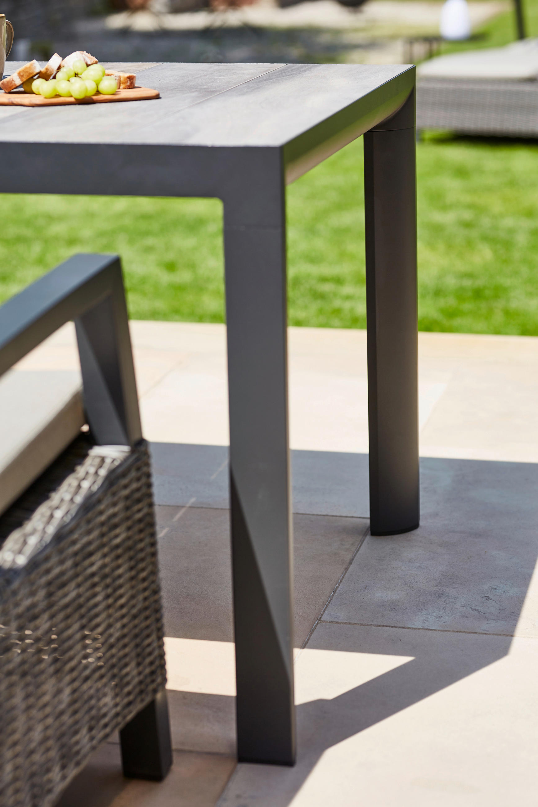 LOUNGEGARNITUR 5-teilig   90/103/160 cm Aluminium  - Grau, Basics, Keramik/Kunststoff (90/103/160cm) - Siena Garden
