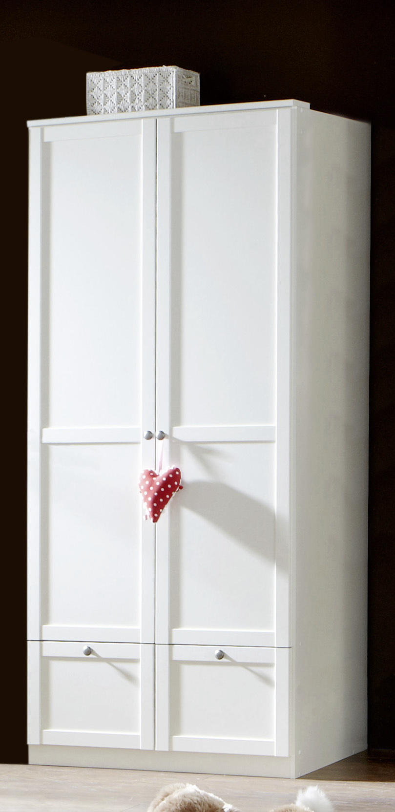 ŠATNÍKOVÁ SKRIŇA, biela, 90/200/58 cm - farby zinku/biela, Basics, kov/kompozitné drevo (90/200/58cm)