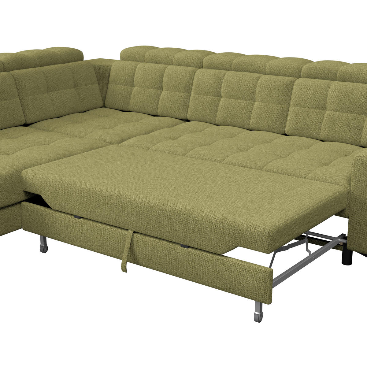 HÖRNSOFFA i velour grön  - grön/svart, Romantik / Lanthus, metall/textil (228/289cm) - MID.YOU