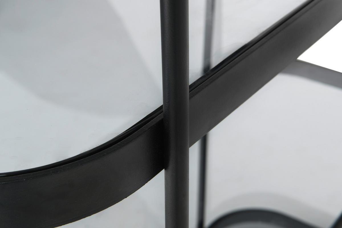 REGAL Schwarz  - Schwarz, Design, Glas/Metall (90/160/38cm) - MID.YOU