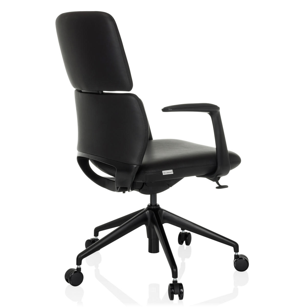DREHSTUHL  - Schwarz, MODERN, Leder/Kunststoff (62/98-108/60cm) - MID.YOU