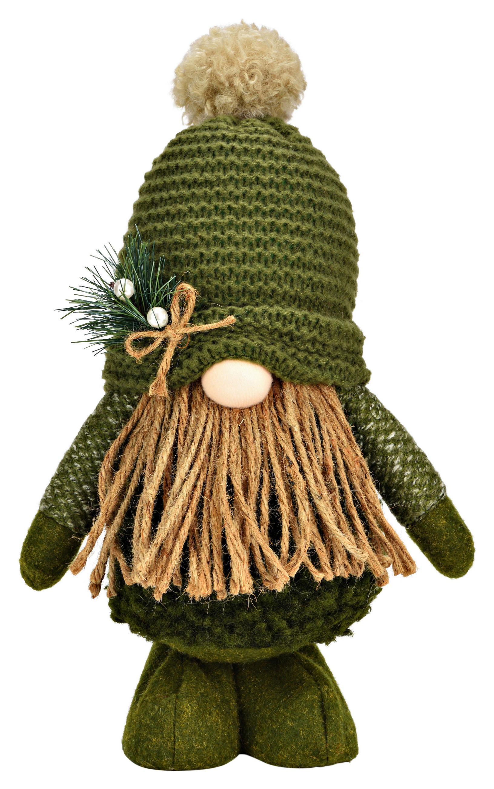 WICHTEL  - Dunkelgrün, Basics, Textil (20/34/15cm) - X-Mas