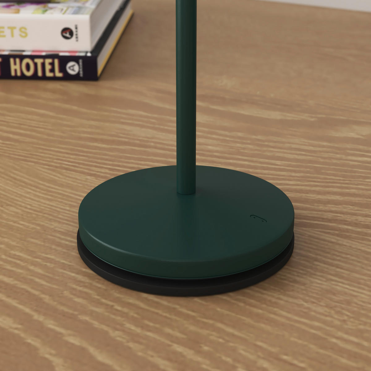 AKKU-TISCHLEUCHTE 11/30 cm  - Dunkelgrün/Schwarz, Trend, Kunststoff/Metall (11/30cm) - Novel