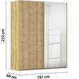 SCHWEBETÜRENSCHRANK 180/223/68 cm 2-türig Eichefarben  - Eichefarben, Design, Holz/Holzwerkstoff (180/223/68cm) - Novel