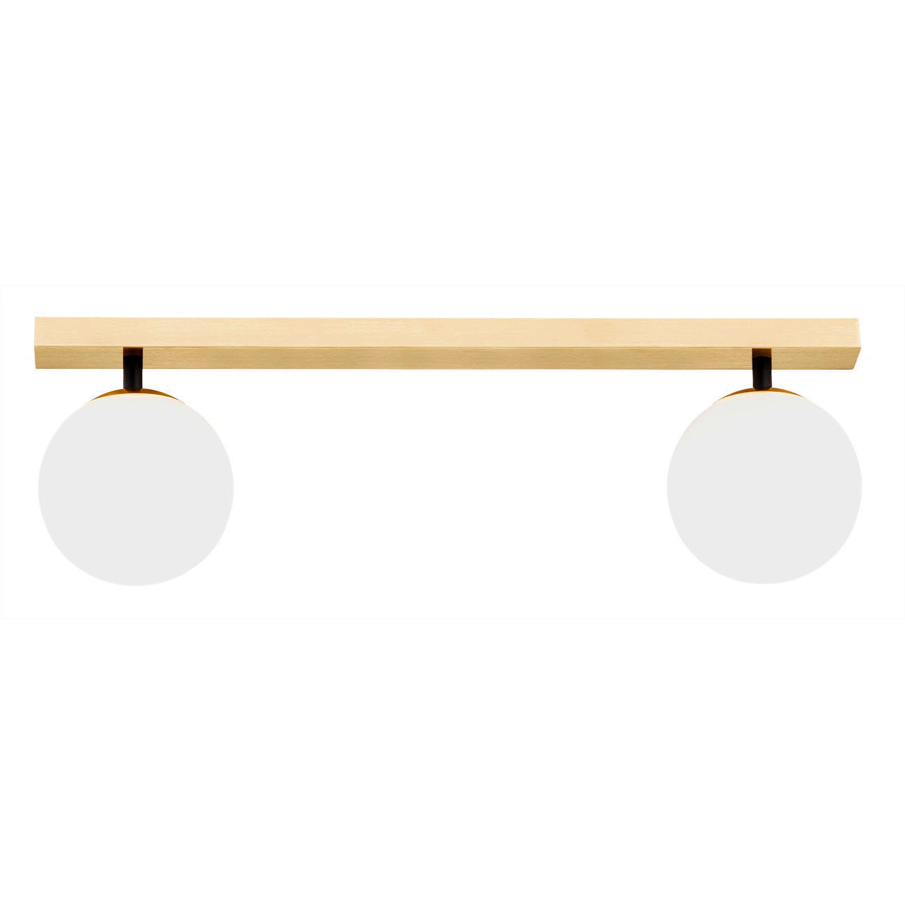 DECKENLEUCHTE    16,5/12/50 cm  - Goldfarben/Weiß, Basics, Glas/Metall (16,5/12/50cm)
