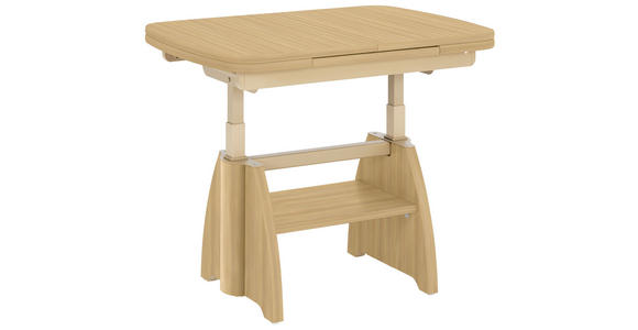 COUCHTISCH Kernbuche furniert rechteckig Buchefarben 90-131/65/56-75 cm  - Buchefarben, KONVENTIONELL, Holzwerkstoff (90-131/65/56-75cm) - Venda