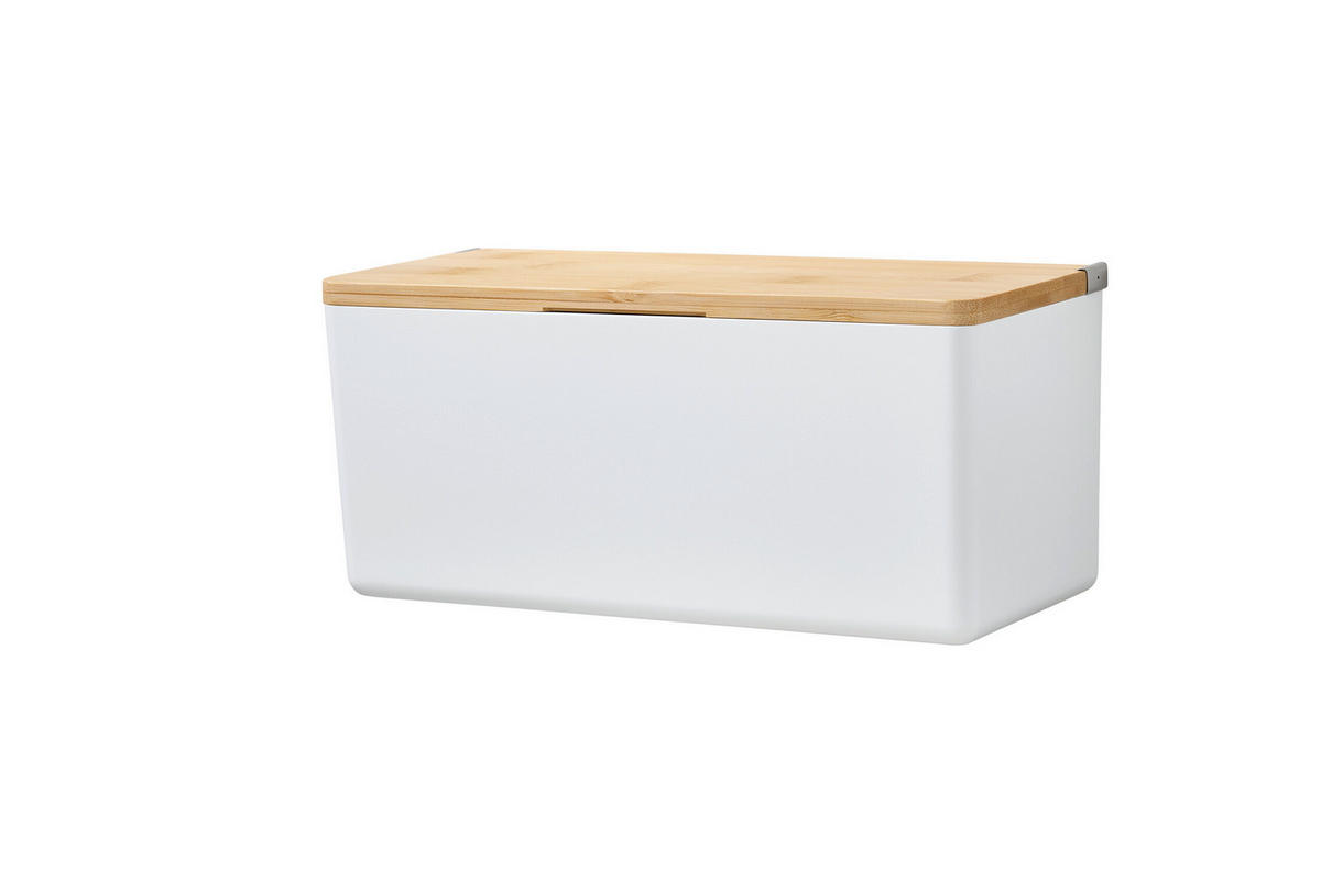 AUFBEWAHRUNGSBOX - Weiß, Basics, Holz/Kunststoff (24,2/11/10,2cm) - Tesa