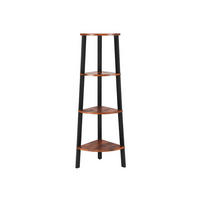REGÁL, hnedá, čierna, 33,9/124,5/33,9 cm - hnedá/čierna, Basics, kompozitné drevo (33,9/124,5/33,9cm) - Boxxx