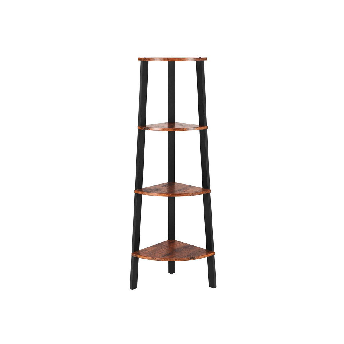 REGÁL, hnedá, čierna, 33,9/124,5/33,9 cm - hnedá/čierna, Basics, kompozitné drevo (33,9/124,5/33,9cm) - Boxxx