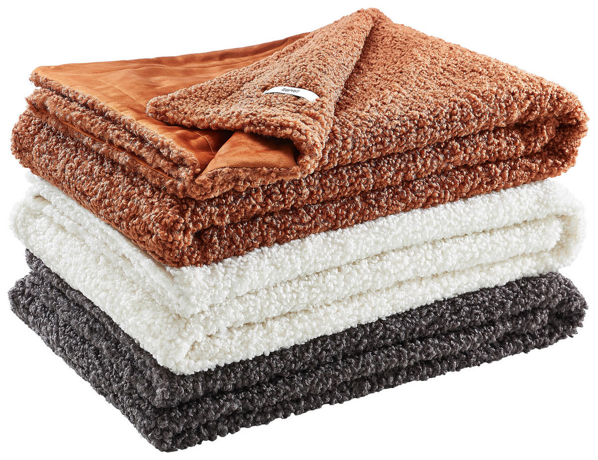 PLÉD, polyester, 130/170 cm - antracitová, Basics, textil (130/170cm) - Esprit