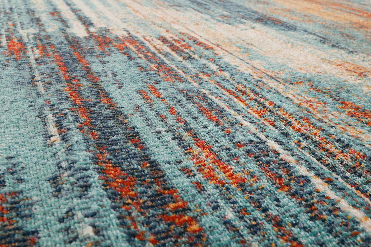 OUTDOORTEPPICH 133/200 cm Elouisa Creme, Orange, Türkis  - Türkis/Creme, Design, Textil (133/200cm) - Esprit