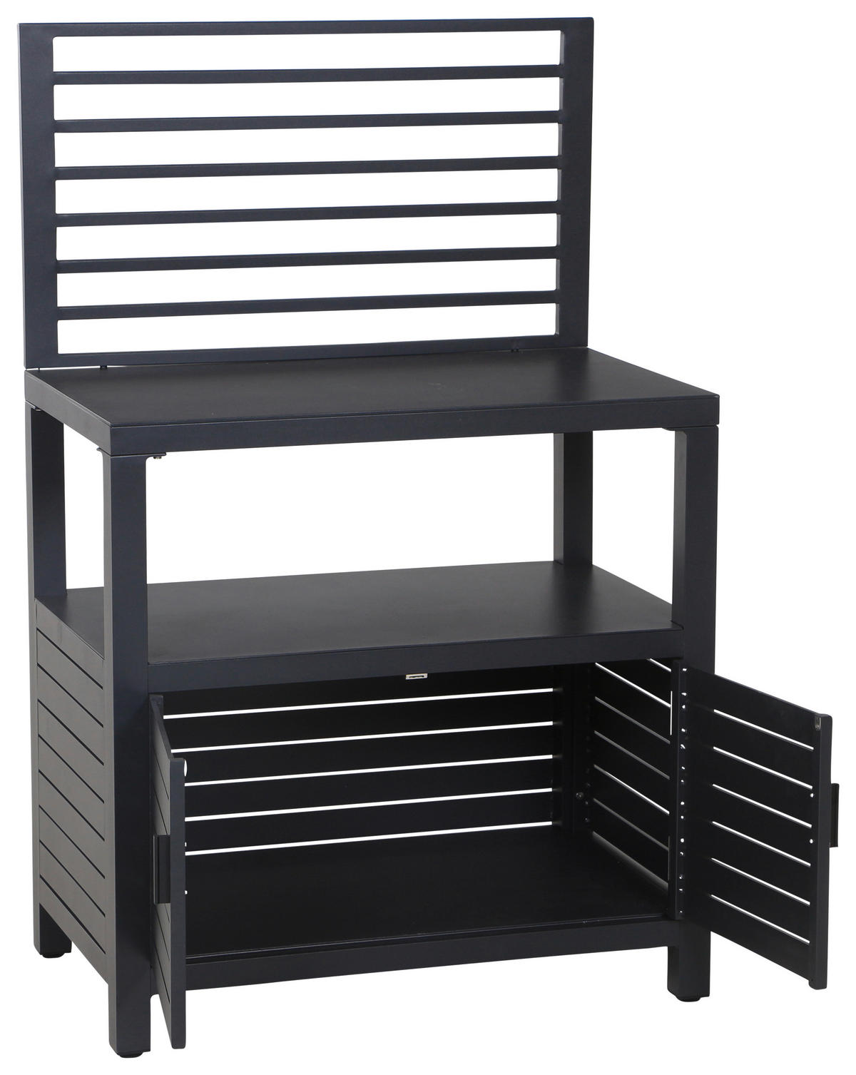 OUTDOORKÜCHE - Anthrazit, MODERN, Metall (90/141/56cm) - Siena Garden