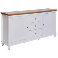 SIDEBOARD Cottage  in 150/80,5/40 cm  - Eichefarben/Alufarben, KONVENTIONELL, Holzwerkstoff/Metall (150/80,5/40cm)