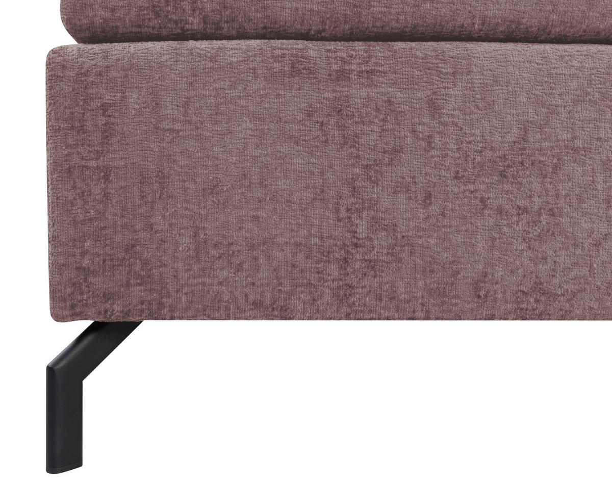 BOXSPRINGBETT 160/200 cm  in Altrosa  - Schwarz/Altrosa, Design, Textil/Metall (160/200cm) - Esposa