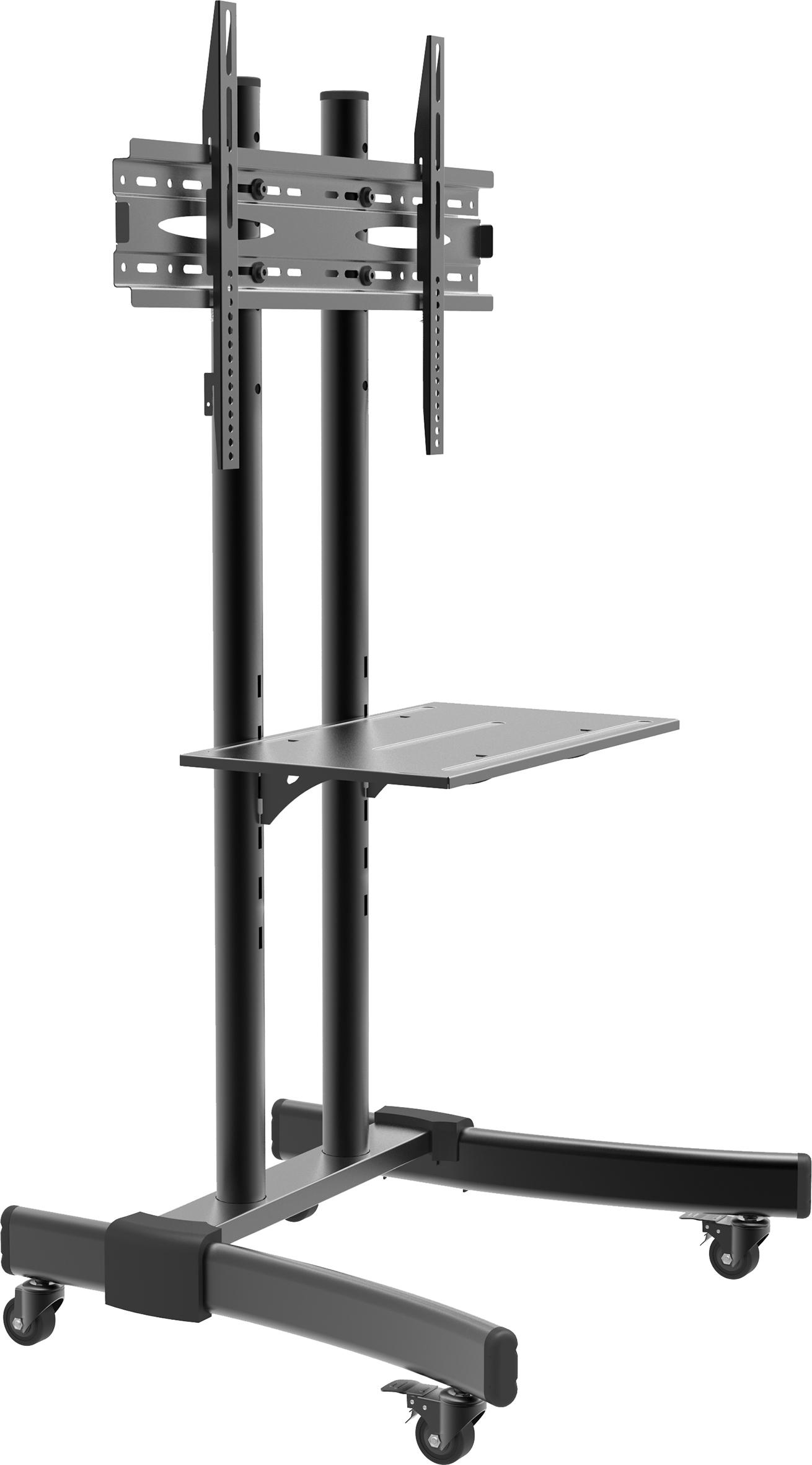 TV-RACK Metall Schwarz  - Schwarz, Basics, Metall (109/76/55cm) - MID.YOU