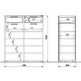 GARDEROBE 6-teilig in 265/197/19 cm - Kaschmir/Eichefarben, Design, Glas/Holzwerkstoff (265/197/19cm) - Voleo