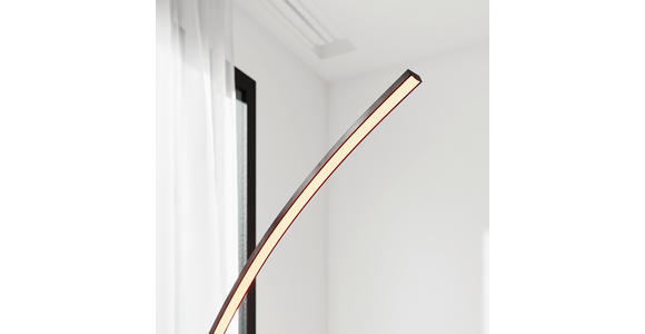 LED-STEHLEUCHTE Ogma 81/28/165 cm  - Schwarz, Design, Kunststoff/Metall (81/28/165cm) - Novel