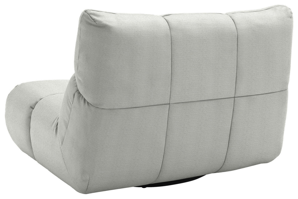 SESSEL Feincord Silberfarben  - Silberfarben/Schwarz, Design, Kunststoff/Textil (112/85/108cm) - Pure Home Lifestyle
