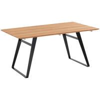 GARTENTISCH 200/95/76 cm Metall, Holz rechteckig  - Anthrazit/Teakfarben, Design, Holz/Metall (200/95/76cm)