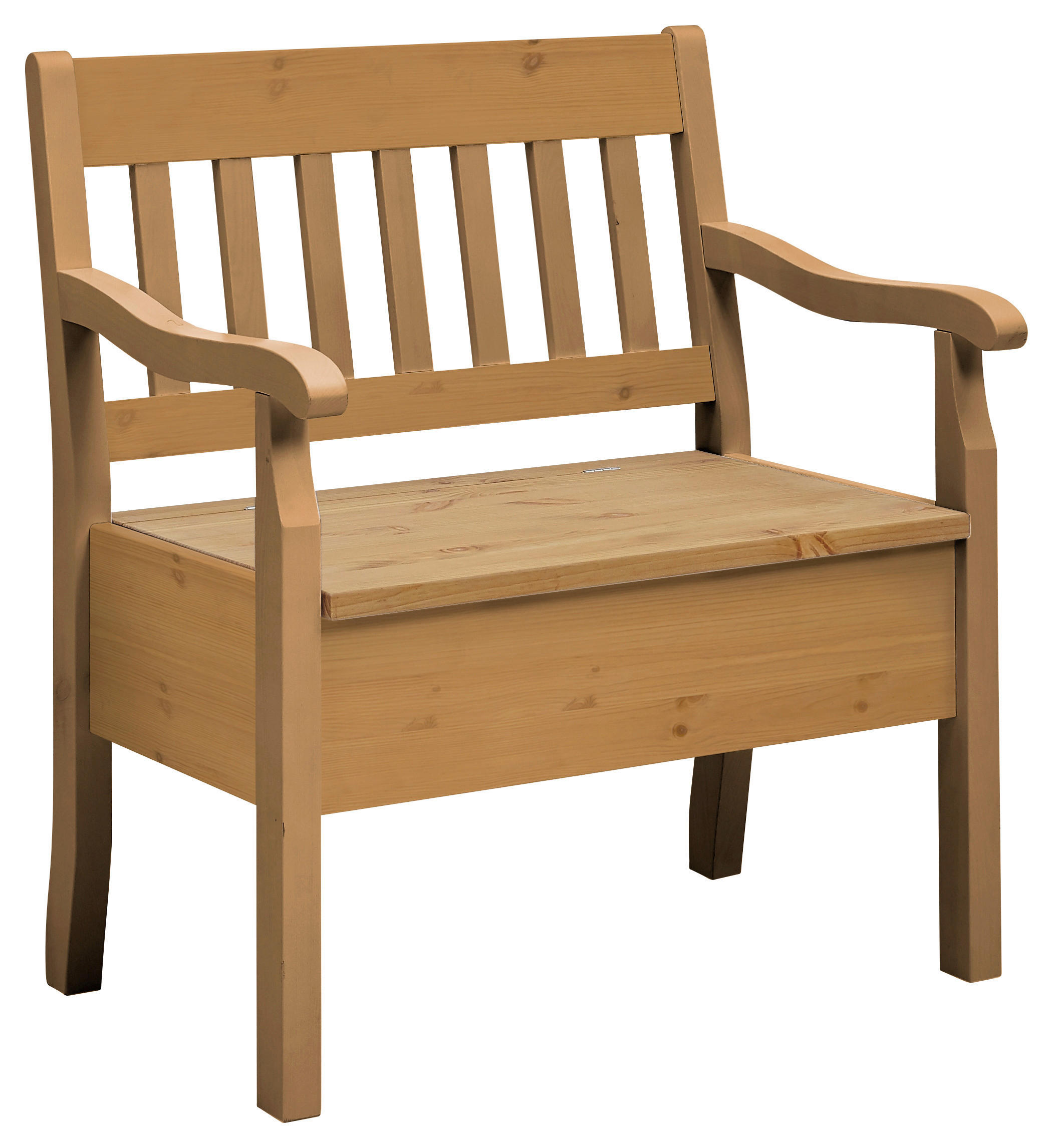SITZBANK 83/93/58 cm Laugenfarbig Kiefer massiv  - Laugenfarbig, ROMANTIK / LANDHAUS, Holz (83/93/58cm) - Boxxx