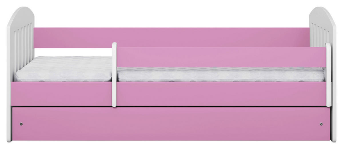 KINDER-/JUNIORBETT - Pink/Birkefarben, MODERN, Holz/Holzwerkstoff (80/140cm) - MID.YOU