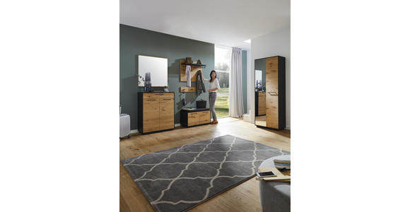 SCHUHSCHRANK 86/103/37 cm - Eichefarben/Anthrazit, Design, Holz/Holzwerkstoff (86/103/37cm) - Dieter Knoll
