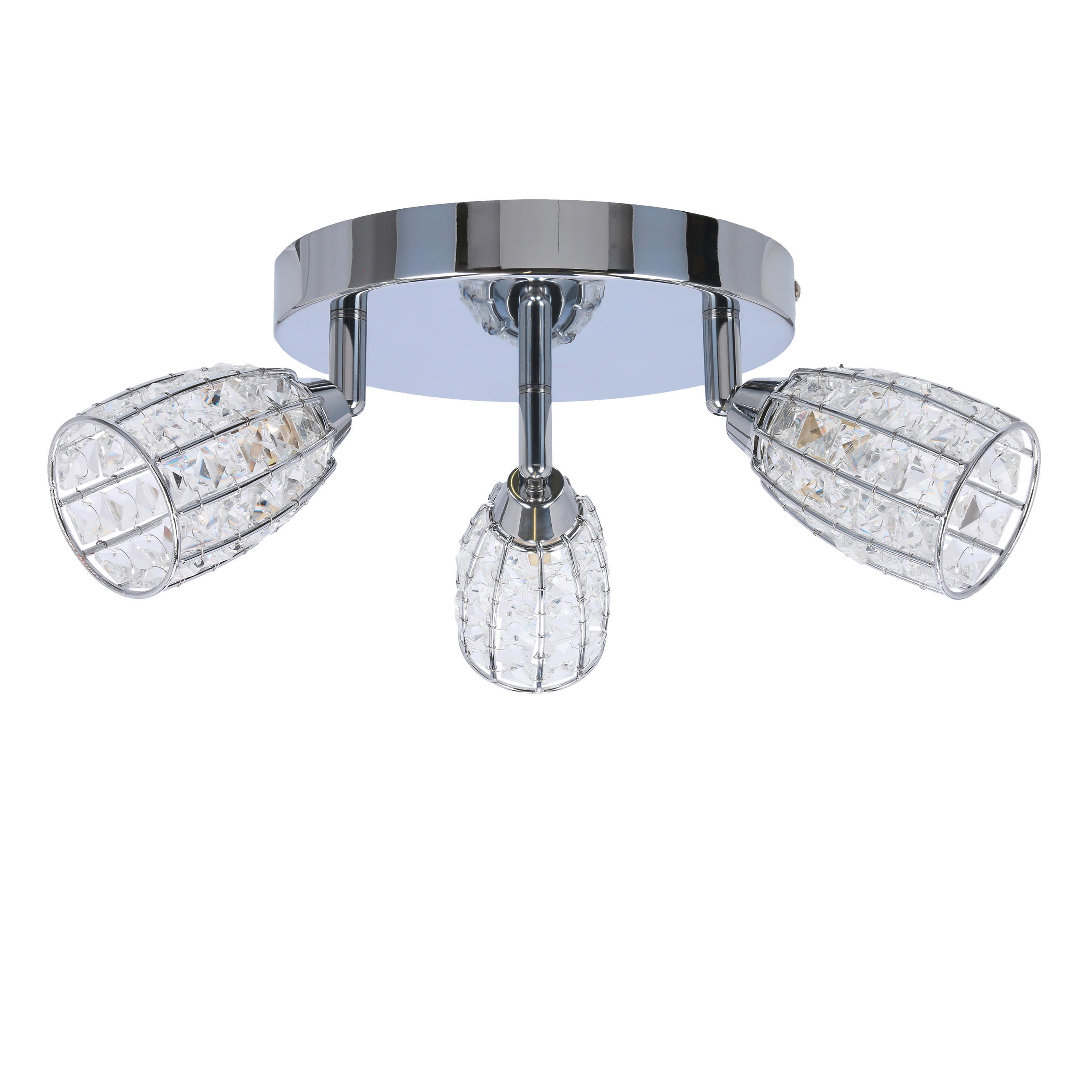 TAKLAMPA Shiba 30/30/16 cm  - kromfärg/transparent, Design, metall/glas (30/30/16cm)