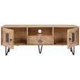 LOWBOARD  in 145/53/40 cm  - Hellbraun/Schwarz, LIFESTYLE, Holz/Metall (145/53/40cm) - Landscape