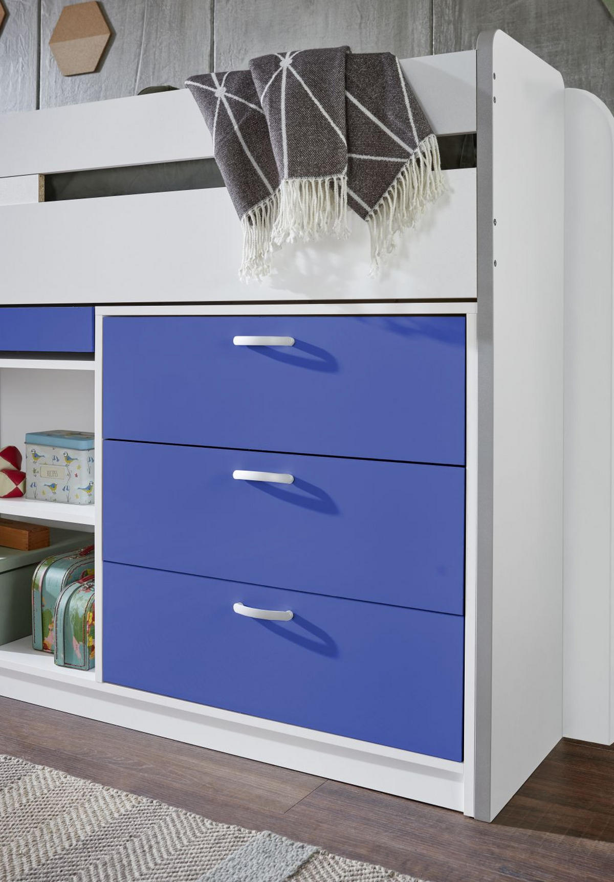SREDNJE VISOKI KREVET  bijela   - bijela, Moderno, drvni materijal (90/200cm) - Livetastic