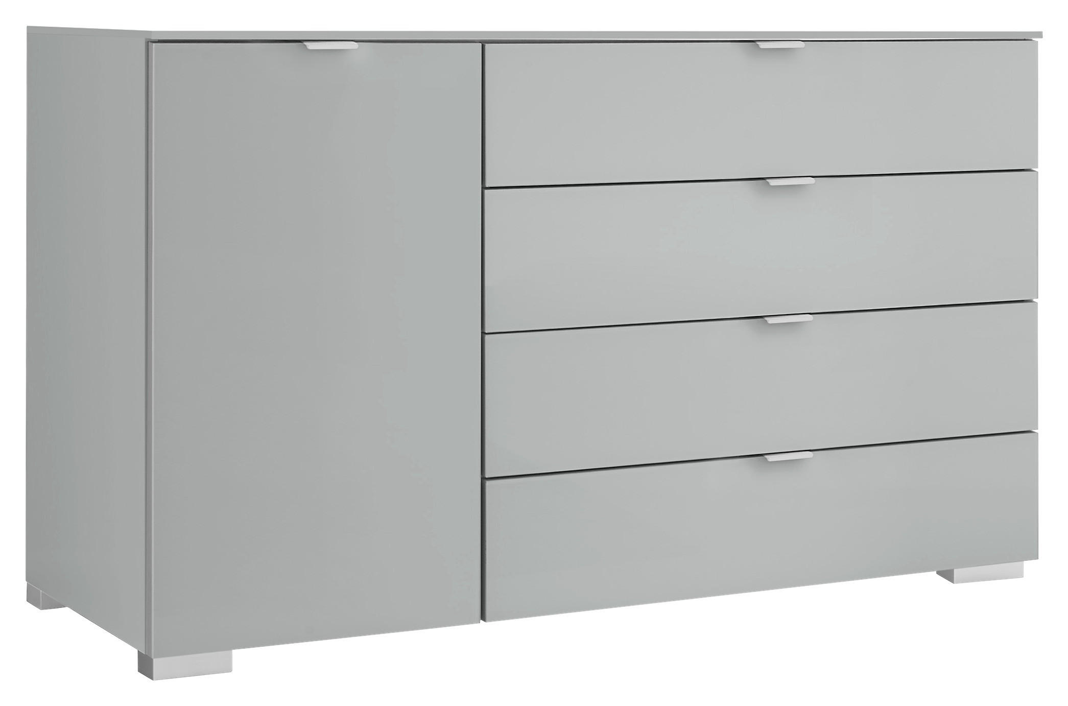 KOMMODE 120/77/40 cm Grau  - Alufarben/Grau, Basics, Holzwerkstoff/Kunststoff (120/77/40cm) - Moderano