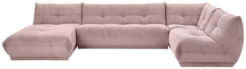 WOHNLANDSCHAFT in Cord Altrosa  - Altrosa, Trend, Textil (185/390/210cm) - Livetastic